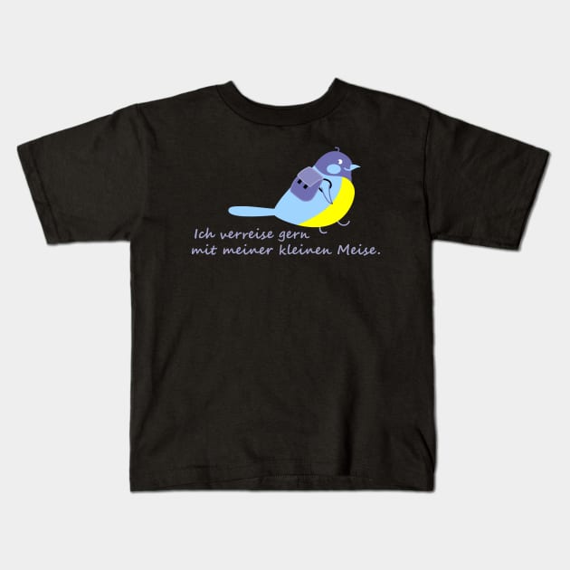 Journey with titmouse Kids T-Shirt by spontania